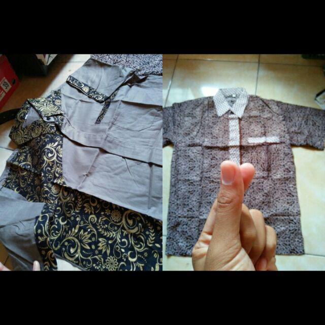 Asifa Batik Hrb026 Kenongo Kemeja Tosca Pendek Pekalongan Padi M L Xl Sogan Tulis Halus Kemeja Batik