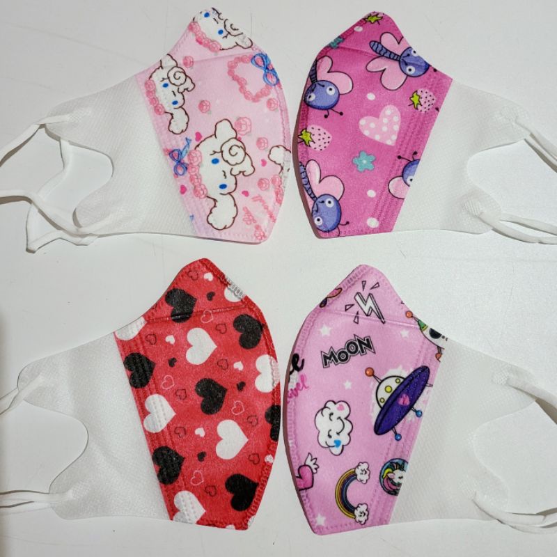 MASKER DUCKBILL ANAK ICARE 3PLY ASLI ORIGINAL ADA EMBOSS 1 BOX ISI 25PCS