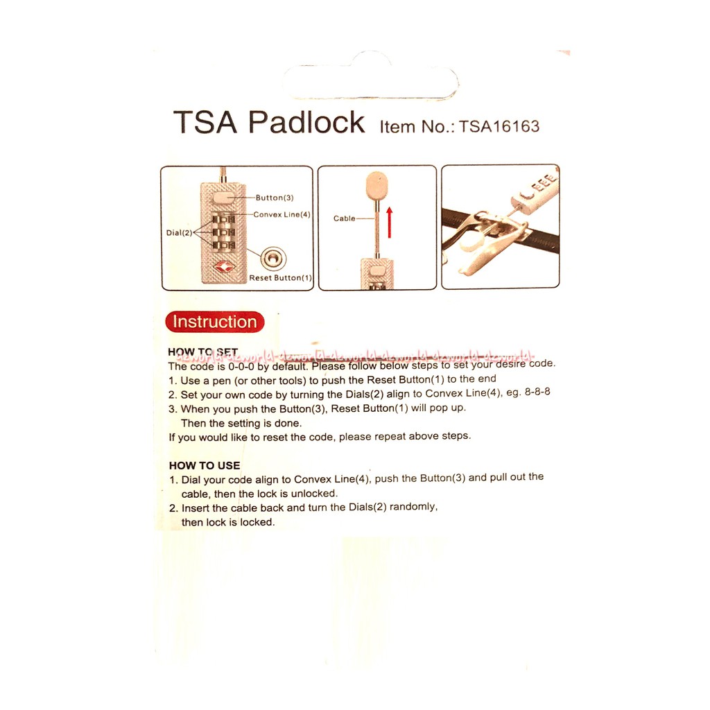 Passport Gembok Koper Tsa Kombinasi 3 Digit Hitam Model Tusuk Padlock Gembok Tarik Tusuk Gembok Tas Koper Model Tarik Lepas Pad Lock Gembok TSA Warna Hitam Silver TSA Lock USA