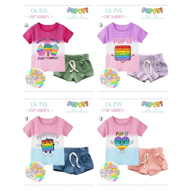 OK158 SETELAN POP IT SHIRT + PANTS
