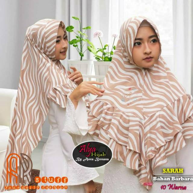 jilbab motif zebra belang salur motif sarah ori by. alya hijab