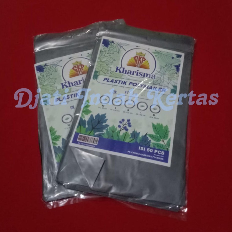 Plastik Packing Polymailer - KHARISMA - Ukuran 38 x 52 Warna Silver Isi 50 pcs