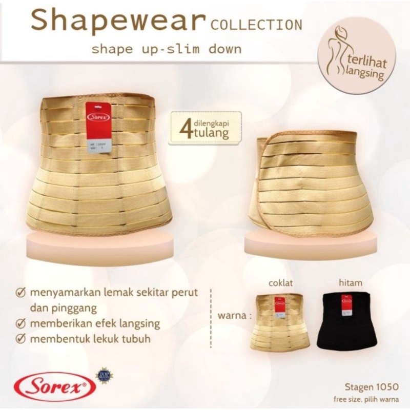 Sorex Stagen Corset Shapewear 1050 Free Size - Korset Pelangsing Tubuh