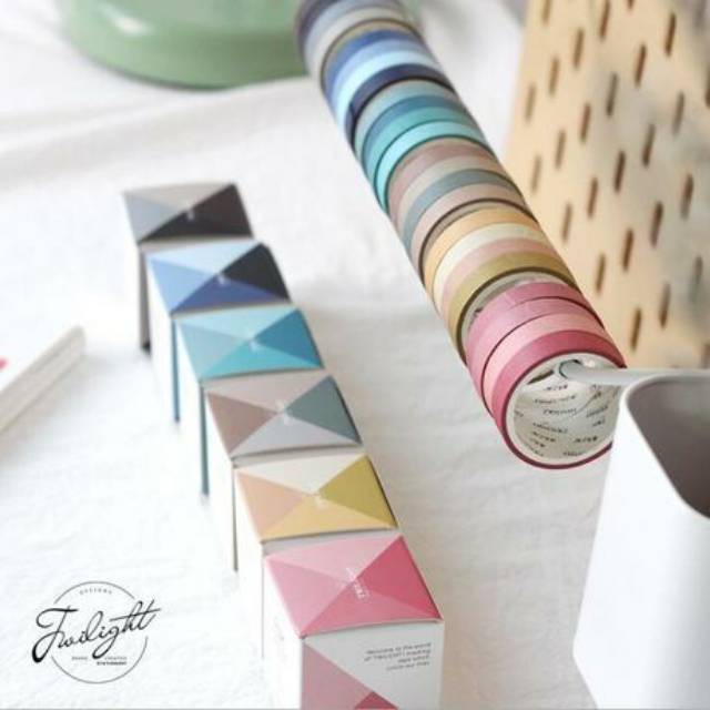 

[LBS] 4pcs Basic Masking Tape Set BUJO Stickers Diary Planner Washi Selotip Washi Dekorasi Scrapbook