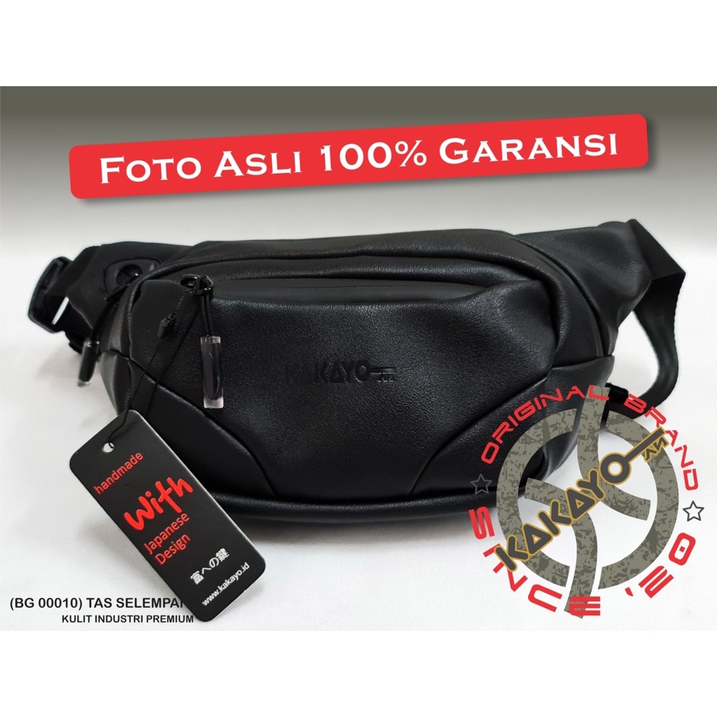 NAURIL-WaistBag Kulit/Tas Selempang Pria Waterproof Anti Sobek Anti Air/Tas Bahu Pria Kulit/Waistbag Pria