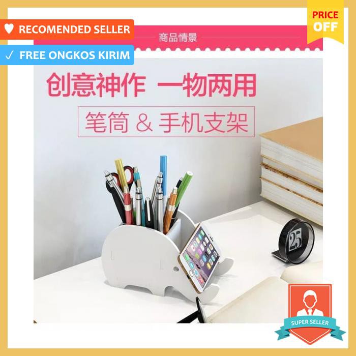 

Tempat Pensil - Dan Holder Hp Kotak Penyimpanan Pensil Bentuk Gajah - Alat Tulis