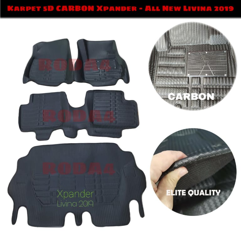 Karpet 5D Mobil XPANDER CROSS  - All NEW LIVINA CARBON ELITE QUALITY