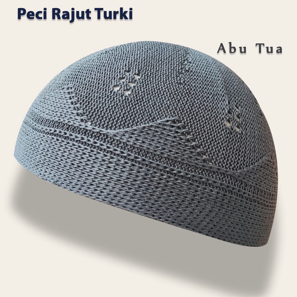 Peci Rajut Turki Peci Rajut Dewasa Peci Rajut Turki Original Warna Abu Tua