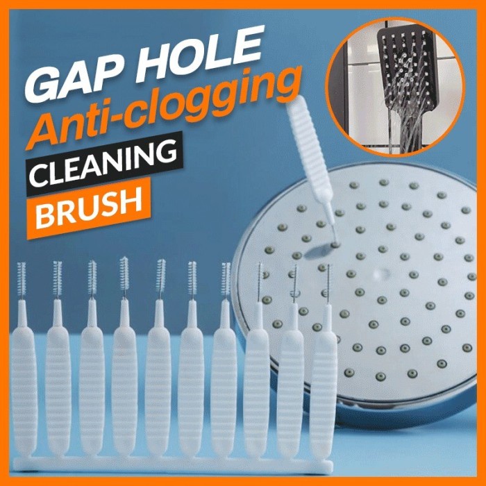 BAROKAH GAMIS 10pcs / set Gap Hole Anti-clogging Cleaning Brush-gape hole brush