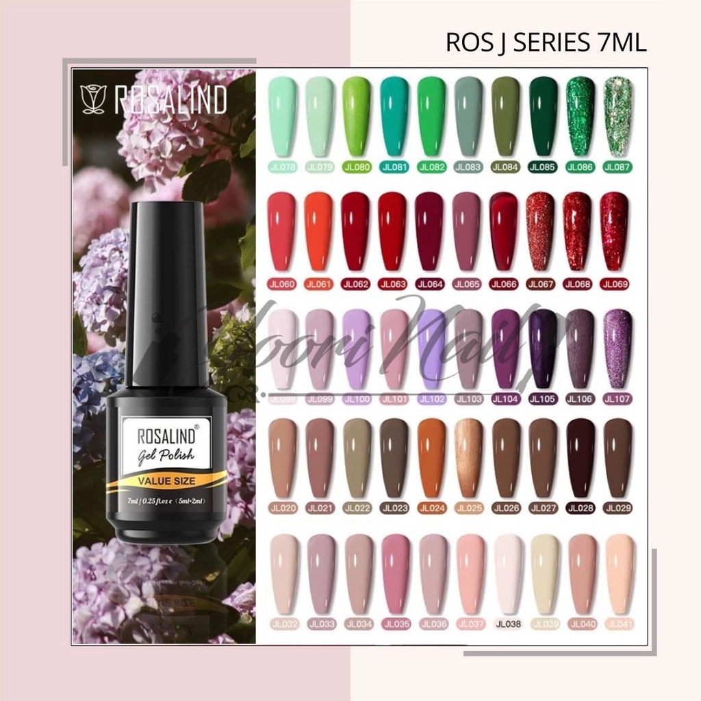 Mini Rosalind J Series 7ml (JL051 - JL072)  glitter series colorful series gel polish gel uv led