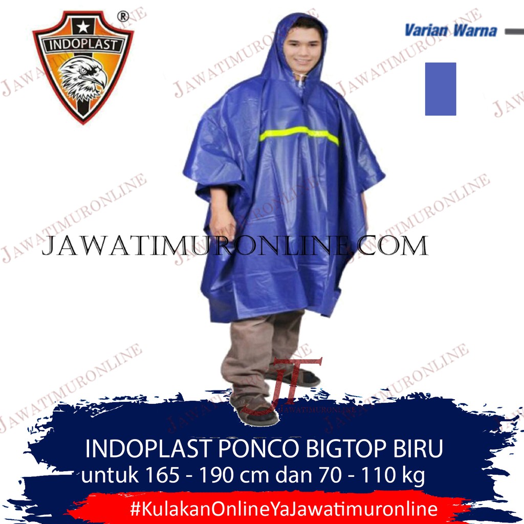 Jas Hujan Indoplast Poncho BIG TOP Biru