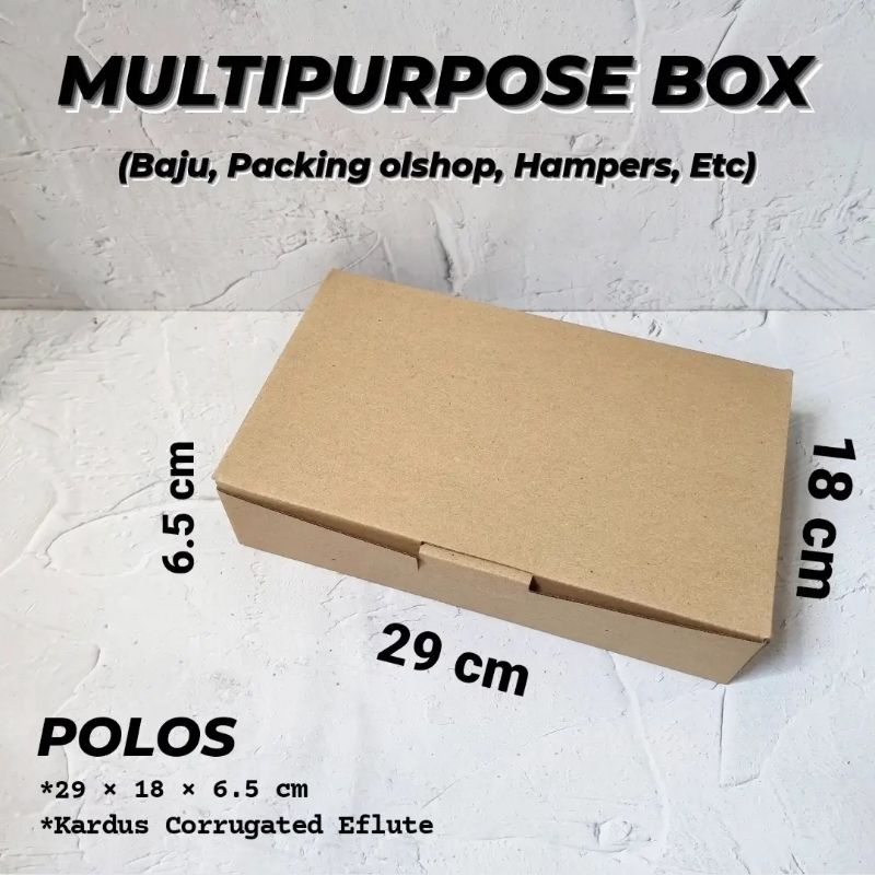 

Box 29x18x6.5 / Box Packaging Olshop Baju / Box Hampers / Box Kado (MINIMUM ORDER 10 PCS)