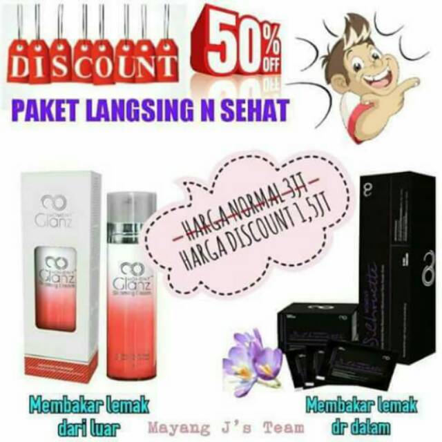 diskon 50% paket pelangsing produk moment