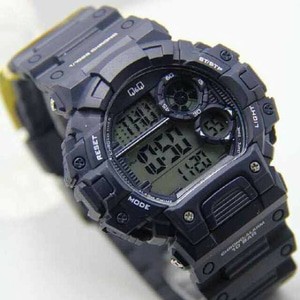 JAM TANGAN QQ militer M-144 JAM QNQ M144 JAM TANGAN pria Q&Q fullblack