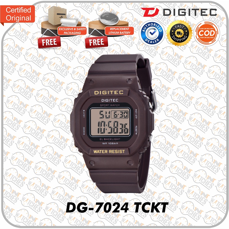 Jam Tangan DIGITEC DG-7024 / DG 7024 / DG7024 4088  Watch ORIGINAL-Brown - TCKT