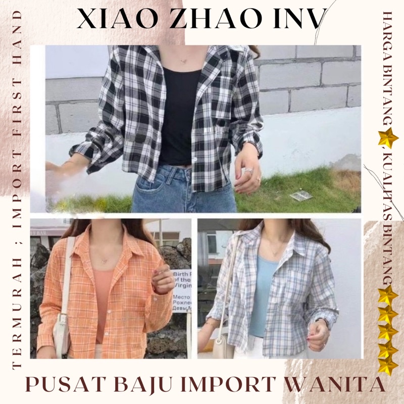 Hem Wanita Perempuan Terbaru Atasan Casual Baju Kemeja Korea Cewe Hi325 Afi - Ec - Blouse Calosa ( K