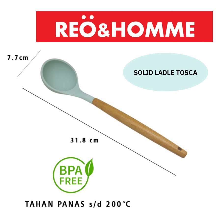 Reo&Homme Sutil Spatula Masak Solid Ladle Silicone Sendok Sayur Silikon Tahan Panas OR-203H