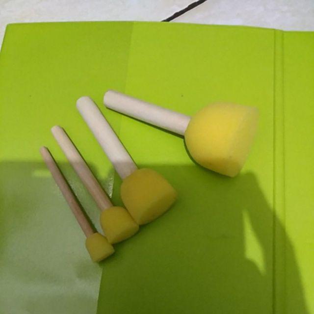 Stora Foam Brush Stamp / Sponge Bulat / Decoupage - 4 Pcs