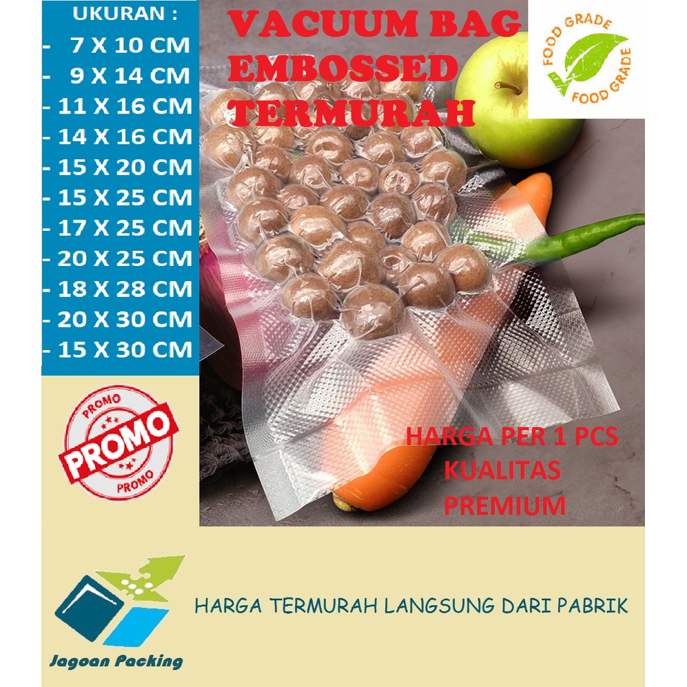 PLASTIK VACUUM VACUM VAKUM TERMURAH MAKANAN EMBOSS PREMIUM