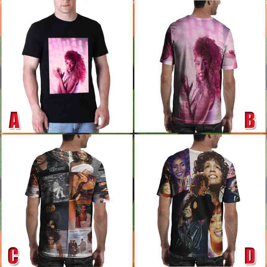 Whitney Houston Kaos Fullprint Bahan Polyester