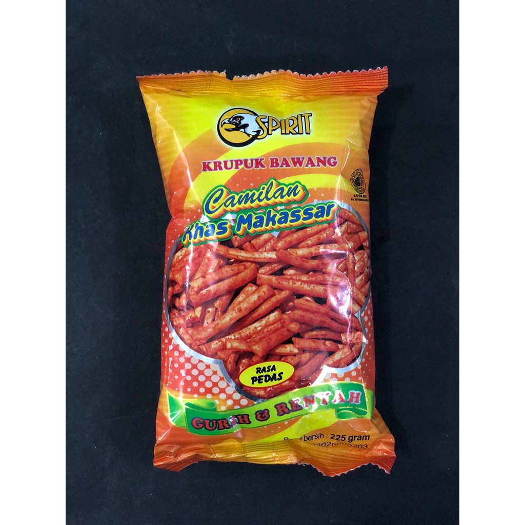 

KRUPUK BAWANG SPIRIT 225gr CEMILAN KHAS MAKASSAR