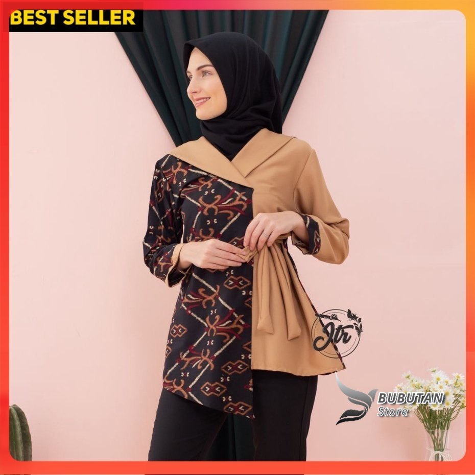 Baju batik kantor wanita  Atasan batik Wanita modern Batik new SERAGAMAN Batik new blus seragama