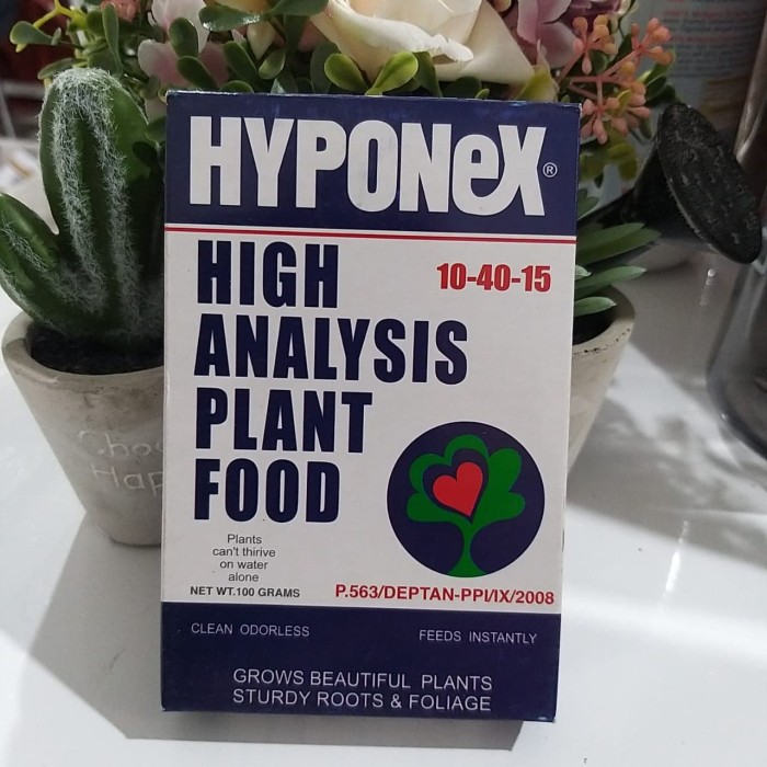 Pupuk HYPONEX 10-40-15 BIRU 500Gram Kemasan 100gr