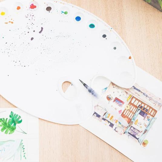

✰ Deli Watercolor Pallete Wadah Piring Cat Air Peralatan Melukis 68300 ➩