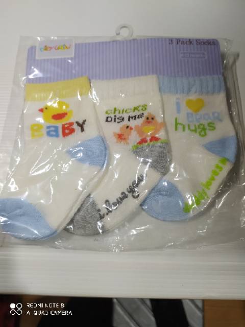 Kaos kaki bayi baby grow  laki laki/perempuan isi 3 pcs