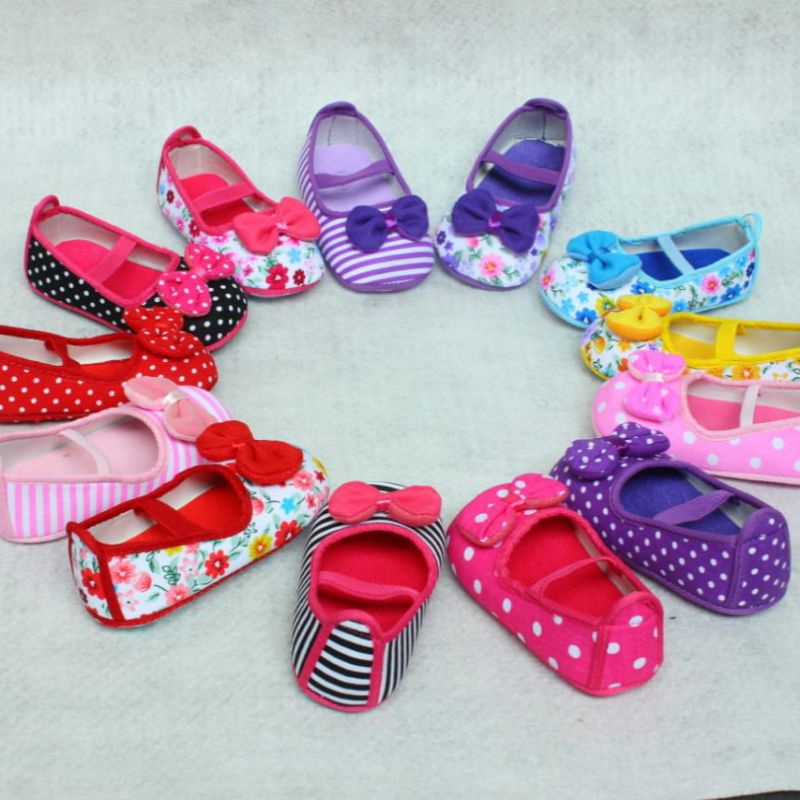 sandal baby prempuan motif polkadot