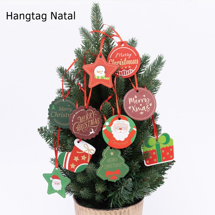 

XHT01 Hangtag Label Kotak Hampers Hiasan Pohon Natal Christmas