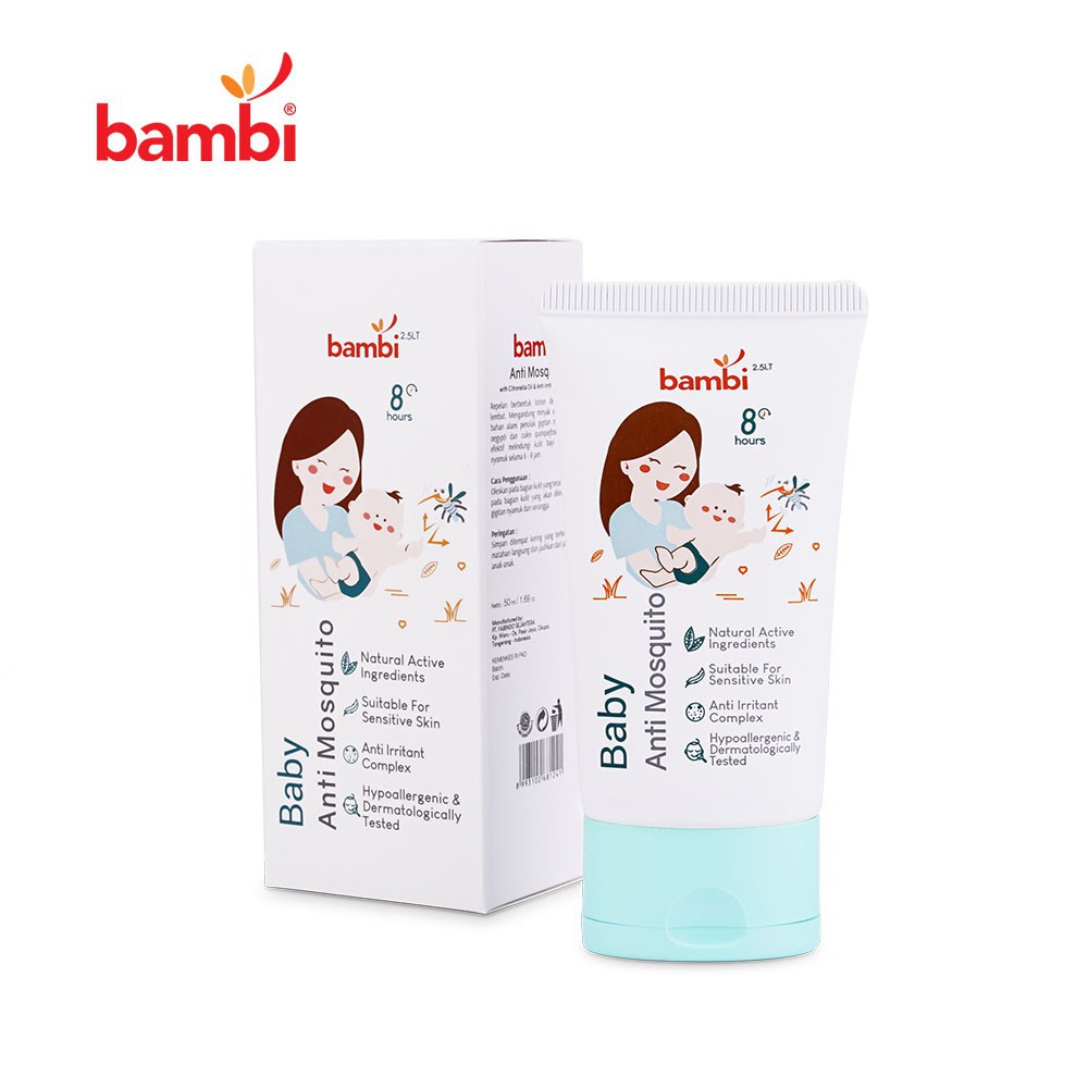 BAMBI Baby Anti Mosquito Lotion with Citronella Oil 50ml | Lotion Anti Nyamuk Bayi