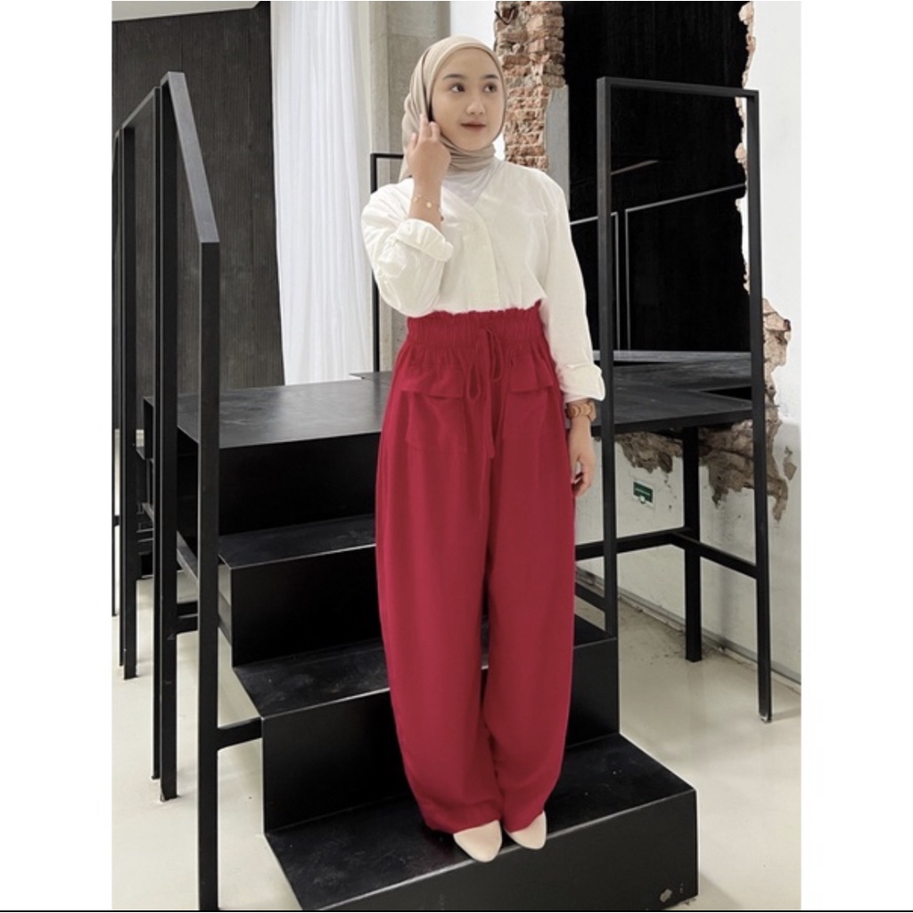 kulot wanita/ celana kullot wanita Luna pants kulot highwaits