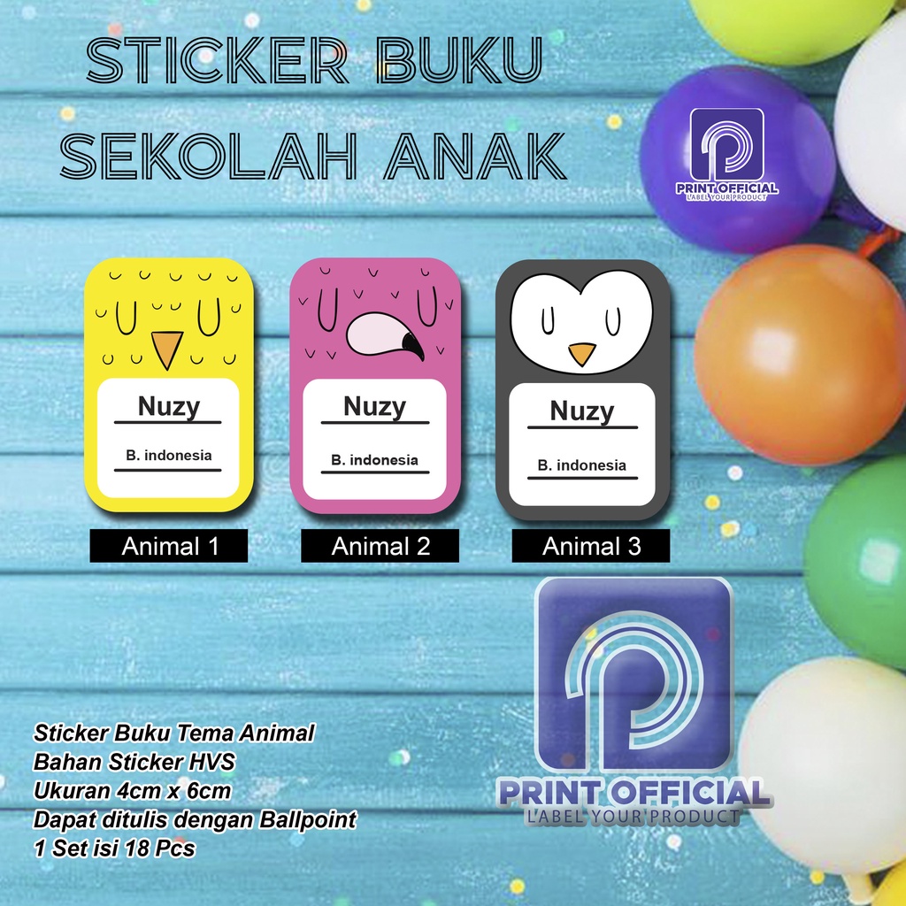 

Sticker label nama lucu / sticker label nama buku sekolah