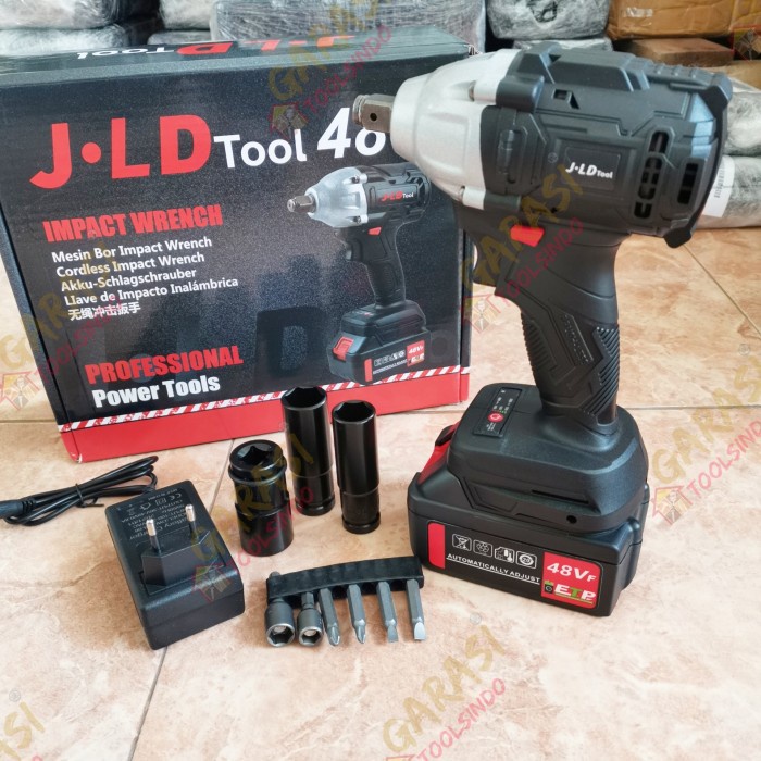 cordless impact wrench JLD 48V mesin buka baut baterai mesin bor