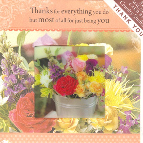 

3D Card With Magnet Card Gambar Bunga-Bunga