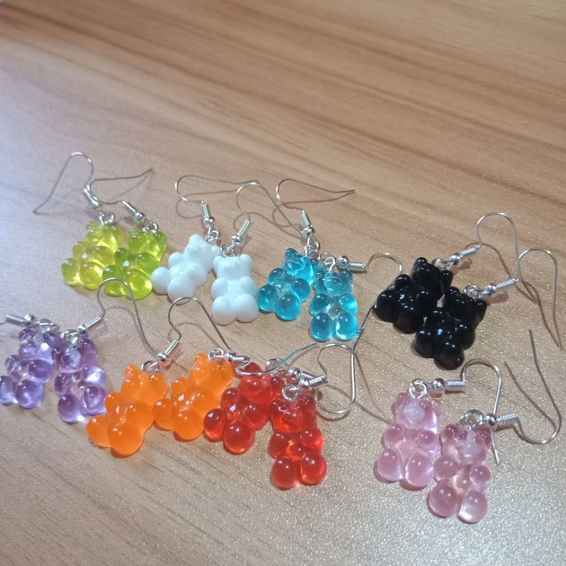 gummy bear anting / gummy bear earrings / teddy bear earrings
