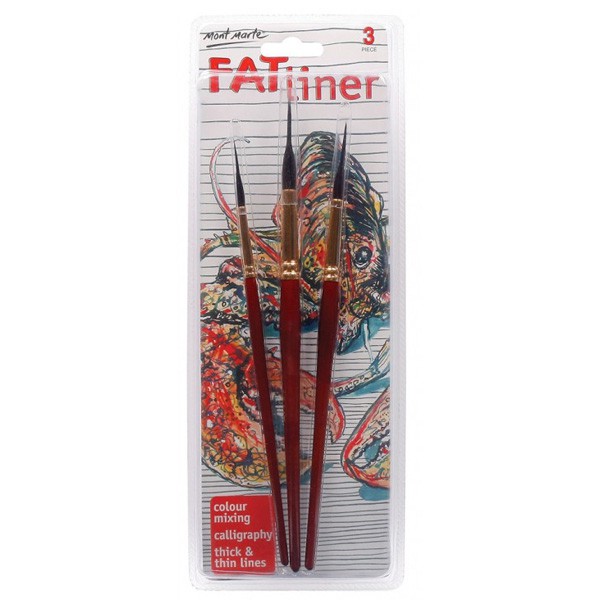 

Mont Marte Fat Liner Brush Set Taklon/Squirrel (16, 10, 6)