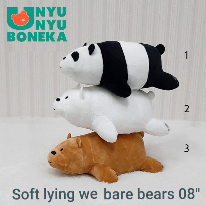 Boneka soft we bare bears 20cm bear panda souvenir lembut kado merchaindise kantor