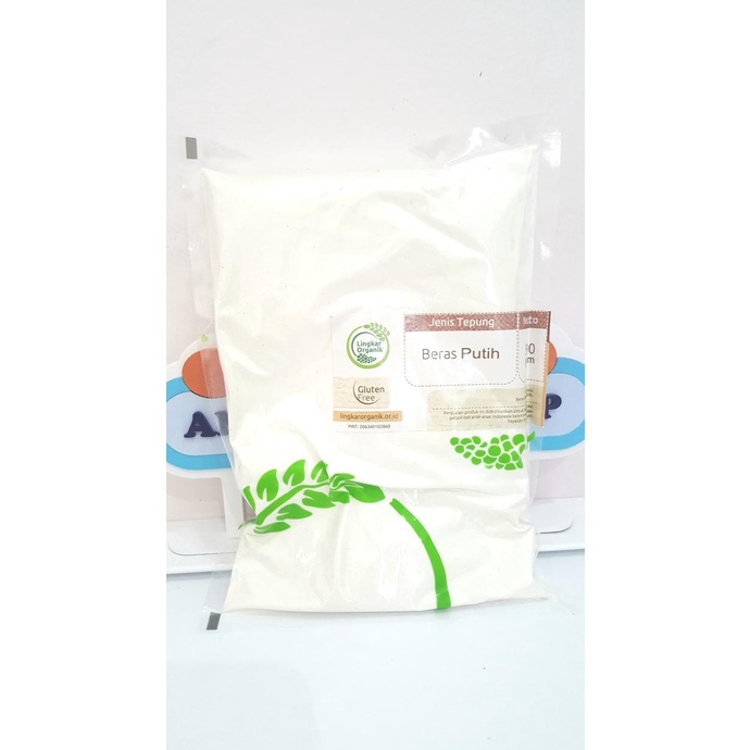 

Tepung BERAS PUTIH Lingkar Organik 500gram mpasi serbaguna