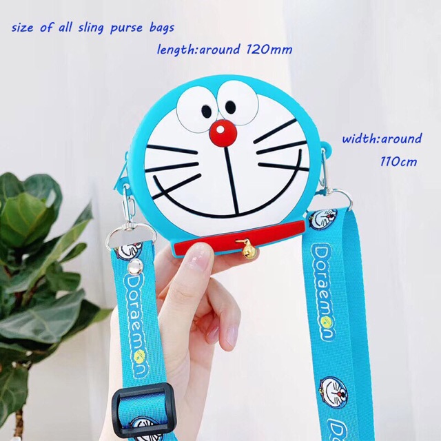 Tas Handbag Bahan Silikon Motif Hello Kitty / Doraemon / Micky / Totoro untuk Anak