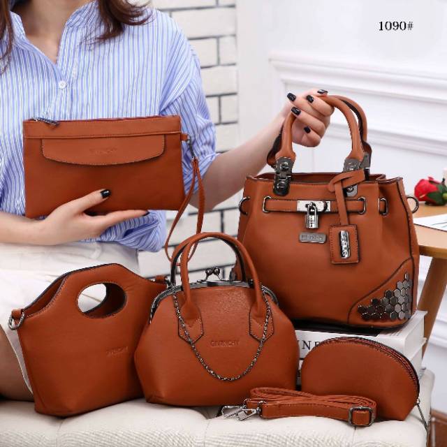 Tas Import set 5 in 1 Kualitas Import 6 Warna