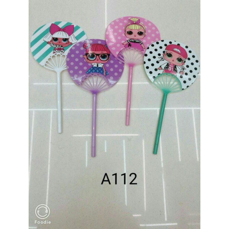 1 LUSIN Pen jel Pulpen cair karakter unik model kipas dan manik manik air-3