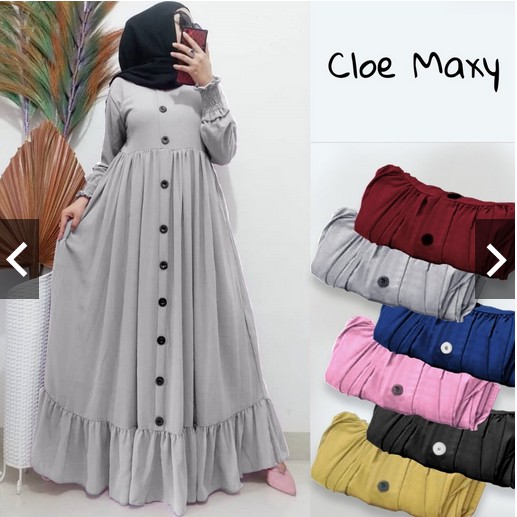 Baju Gamis Muslim Terbaru 2021 Model Baju Pesta Wanita kekinian Bhn Moscrepe Brokat Kondangan Remaja