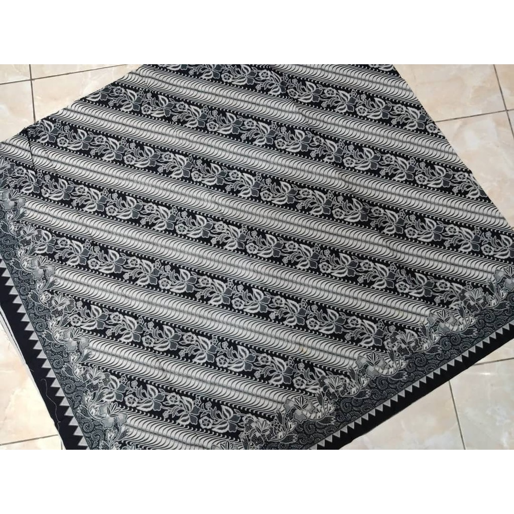 Kain batik solo parang seling kembangan abu-abu
