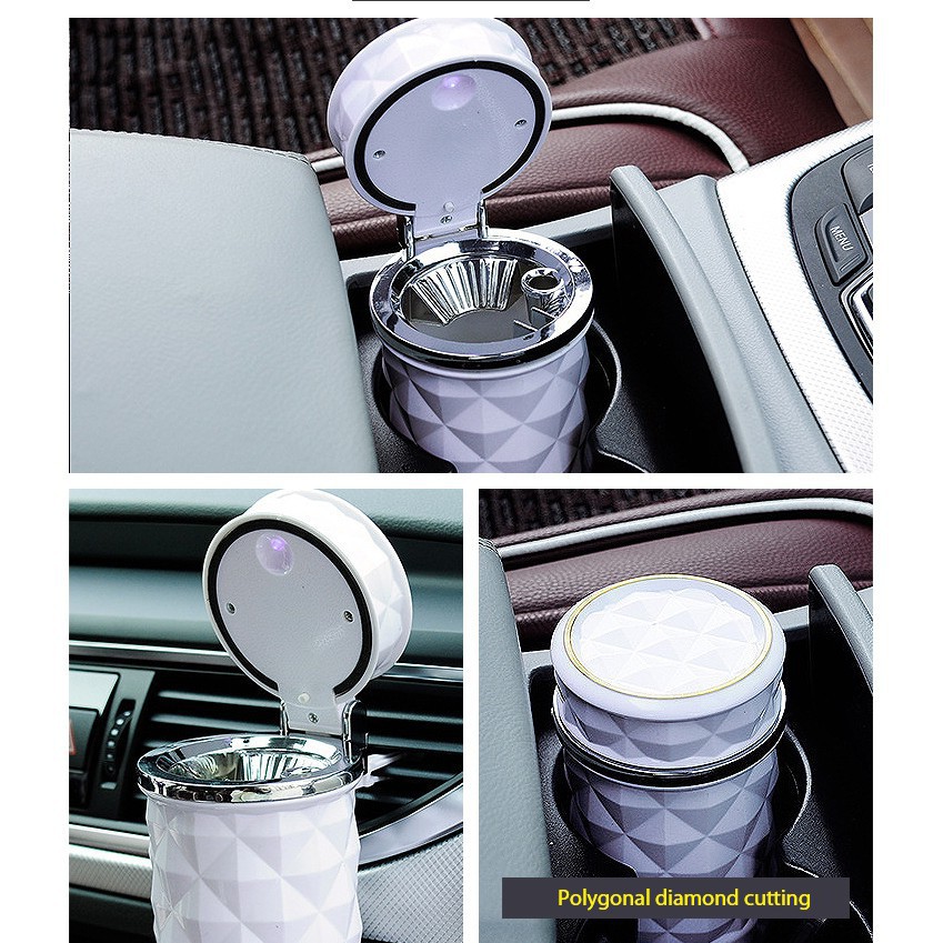 1 PCS LED Light Mobil Asbak Universal Rokok Cylinder Holder Styling / Pasokan