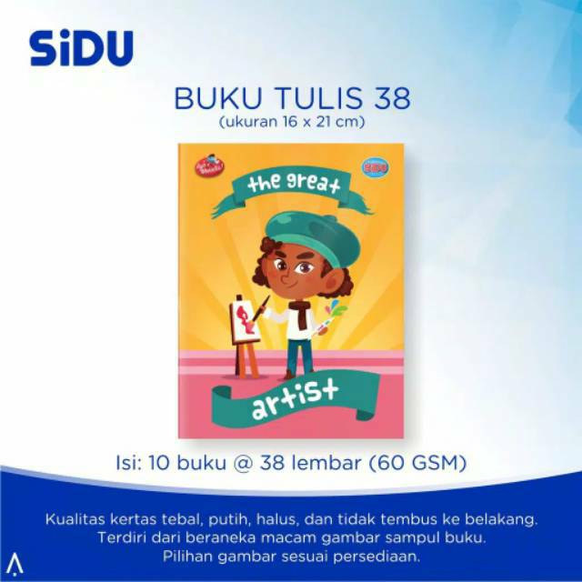 

bib Buku Tulis Sidu 38 Lembar Grosir 10 Buku Kertas