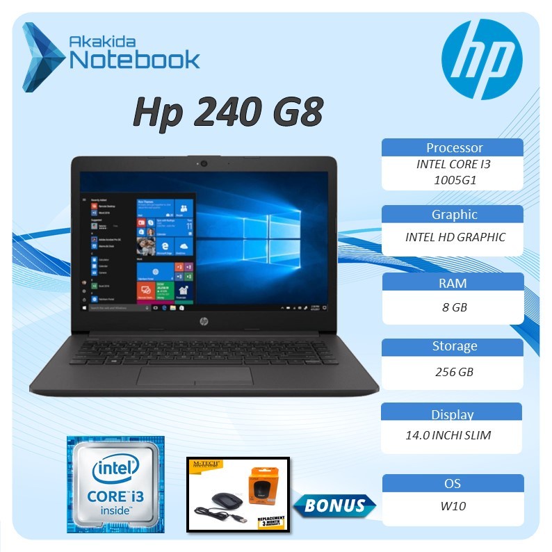 Jual HP 240 G8 I3 1115G4 4GB 256SSD W10 14 0 SLIM BEZEL Indonesia