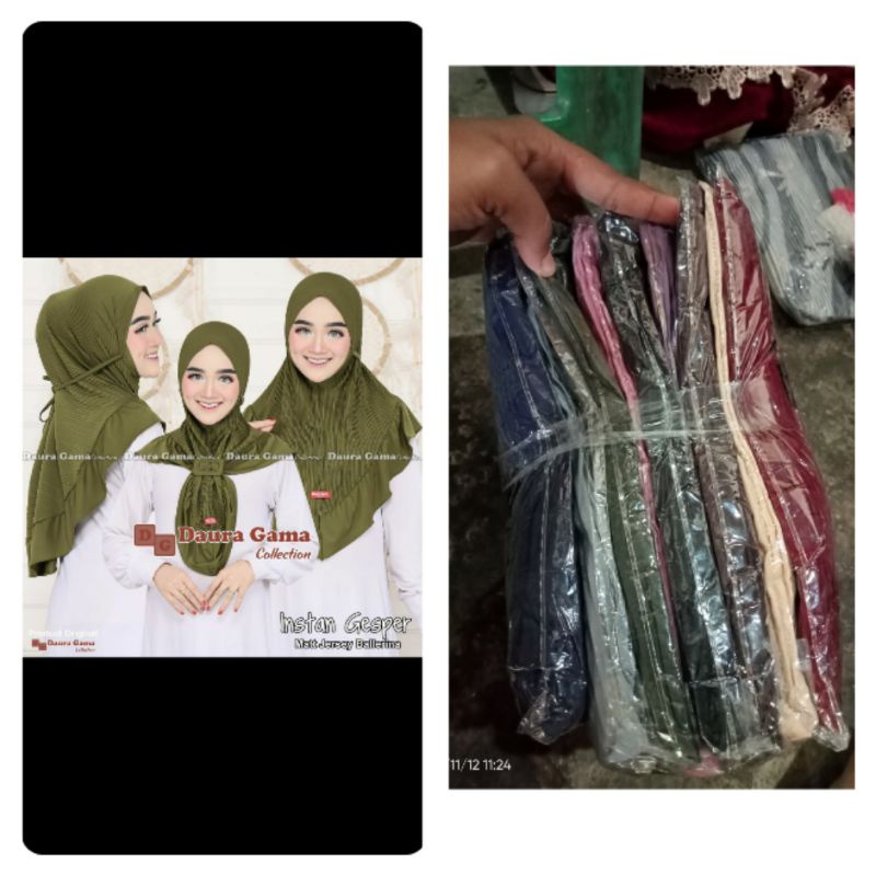 JILBAB INSTAN PLISKET GESPER