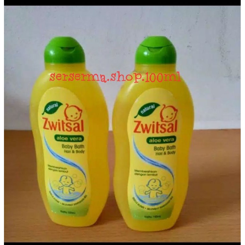 ZWITSAL Aloe Vera Baby Bath Hair &amp; Body 100ml &amp; 200ml Shampoo 100ml membersihkan dengan lembut